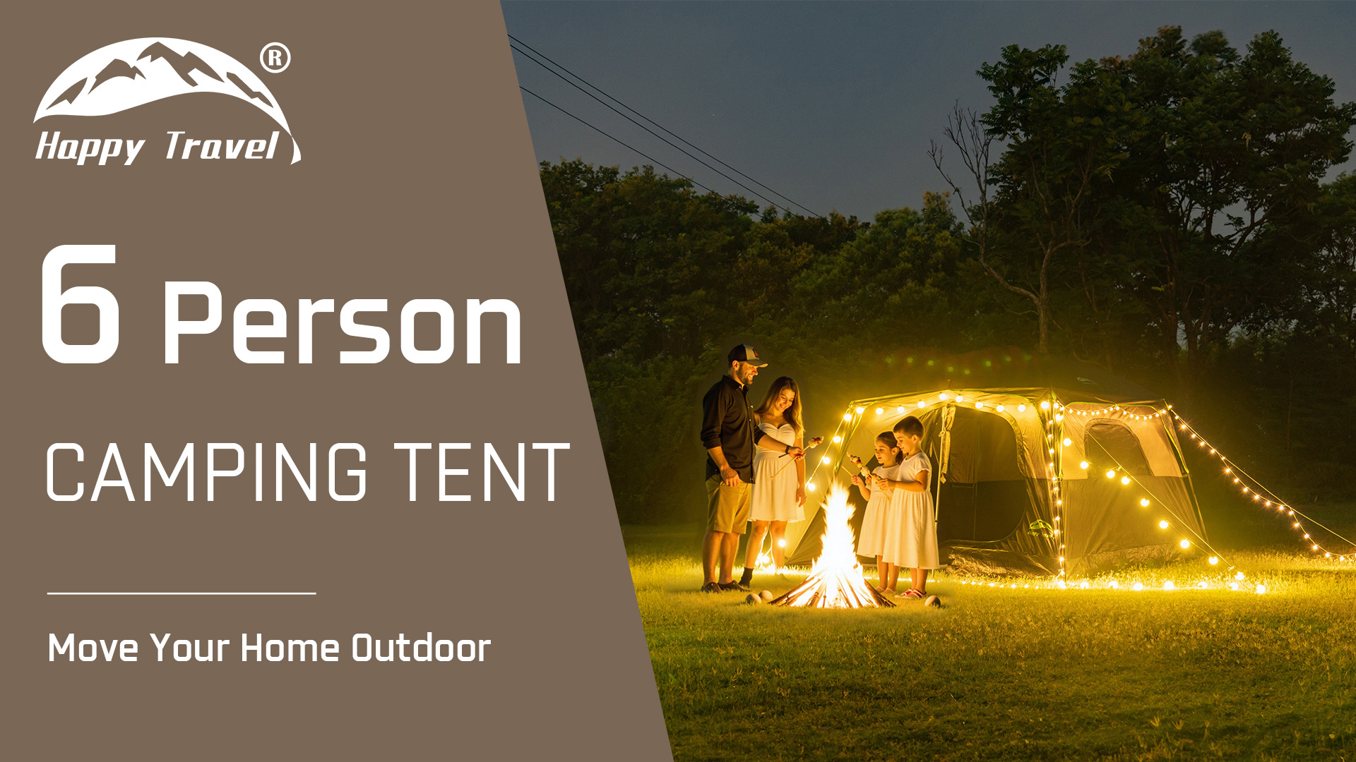 Amazon.com : Happy Travel Tent 6 Person Tents for Camping